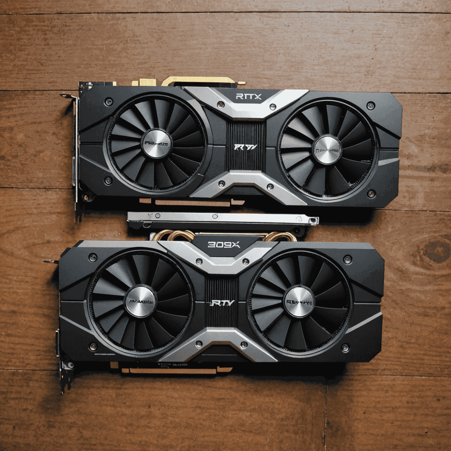 Side-by-side comparison of RTX 3080, RX 6800 XT, and RTX 3070 graphics cards